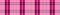 Girly pink seamless plaid vector border. Gingham bright color checker banner. Woven tweed edging.