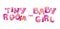 Girly style pink color birthday lettering