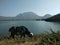 Girnar mountain behind the hasnapur Dam in Junagadh Gujarat