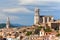 Girona cityscape and cathedral