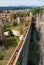 Girona medieval city walls top view