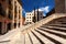 Girona, Spain, may 2016:Stairway of Collegiate Church of Sant Feliu (Felix)