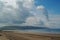 Girvan beach scotland sand sea and clouds