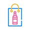 gist drink bottle in bag color icon vector illustration