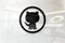 Github icon on glossy office wall realistic texture