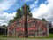 Gitsan Longhouse and Totem Pole at K`san Village, Hazelton, Northern British Columbia, Canada