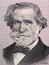 Giuseppe Verdi portrait from Italian money