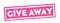 Give away vintage pink stamp tag banner vector