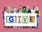 Give Donations Aid Charity Design Word Concept