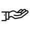 Give hand icon, outline style