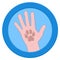 Give Me Five Dog Human Hand Paw Print Friends Logo