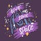 Give Me Some Space phrase. Modern calligraphy. Motivation lettering. Hand drawn vector illustration