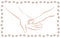 Give Paws Symbol Dogs Paw Dog Track Frame Human Hand Illustration