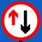 Give priority to vehicles from opposite direction