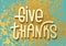 Give thanks gold leaf boho chic style thanksgiving greeting card