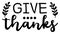 Give Thanks handwriting inspiration quote