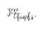 Give Thanks handwritten lettering isolated on white background. - Vector illustration
