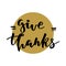 Give thanks lettering