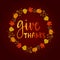 Give thanks season hand drawn