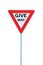 Give way priority yield road traffic roadsign sign