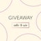 Giveaway banner. Elegant social media template for online contest with prize