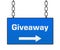 Giveaway Blue Hanging Signboard