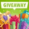 Giveaway gift boxes, vector promotion prizes set