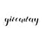 Giveaway modern lettering. Cute handwriting for promo banners for social media contests, special offers and more.