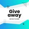 Giveaway poster social media post template with abstract geometric shape background vector illustration