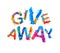 Giveaway. Social media icon. Vector