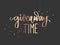 Giveaway time - Vector hand drawn sparkle golden lettering phrase on a dark background