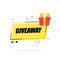 Giveaway winners poster template for social media posting or website. Banner for business, marketing and advertising. Vector