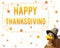 Giving thanks for blessing of harvest holiday celebration turkey in pilgrim hat happy thanksgiving day 3d cartoon design