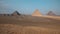 The Giza pyramid complex (Giza necropolis) afternoon shot showing the three main pyramids at Giza, Egypt