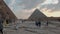 The Giza pyramid complex (Giza necropolis) in Giza, Egypt afternoon shot
