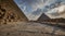 The Giza pyramid complex (Giza necropolis) in Giza, Egypt afternoon shot