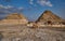 The Giza pyramid complex (Giza necropolis) in Giza, Egypt afternoon shot