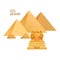 Giza pyramids.Egypt ancient travel architecture sight. Vector