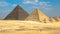 Giza pyramids landscape. historical egypt pyramids