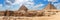 Giza Pyramids and the Sphinx, beautiful Egyptian panorama