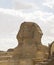 Giza sphinx with pyramids . Cairo. Egypt.