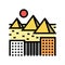 giza town color icon vector illustration