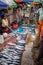 GIZO, SOLOMON ISLANDS - May 13, 2017: Fish for sale at Gizo Market in Western Province of the Solomon Islands