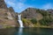 Gjarfoss waterfall in Gjain in south Iceland