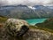 Gjende lake from Besseggen ridge, Norway