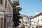 Gjirokaster, Albania - March, 2019: Downtown of Gjirokaster, a UNESCO World Heritage site in Albania, Old Ottoman Bazaar
