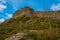 GJIROKASTRA, ALBANIA: View of the old fortress and walls in Gjirokastra.