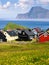 Gjogv village with views of the North Atlantic on Eysturoy, Faroe Islands