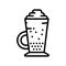 glace coffee line icon vector illustration