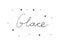 Glace phrase handwritten with a calligraphy brush. Ice in French. Modern brush calligraphy. Isolated word black